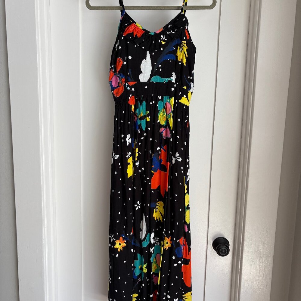 Bel Kazan Spaghetti Strap Dress in Floral Print Small